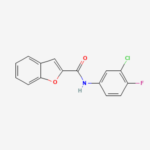 N-(3-chloro-4-fluorophenyl)-1-benzofuran-2-carboxamide