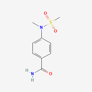 molecular formula C9H12N2O3S B5884800 4-[methyl(methylsulfonyl)amino]benzamide 