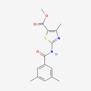 molecular formula C15H16N2O3S B5884809 methyl 2-[(3,5-dimethylbenzoyl)amino]-4-methyl-1,3-thiazole-5-carboxylate 