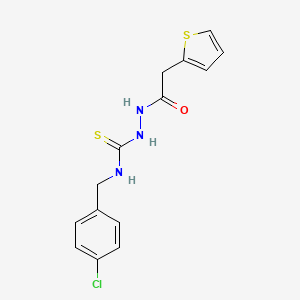 molecular formula C14H14ClN3OS2 B5884813 N-(4-chlorobenzyl)-2-(2-thienylacetyl)hydrazinecarbothioamide 