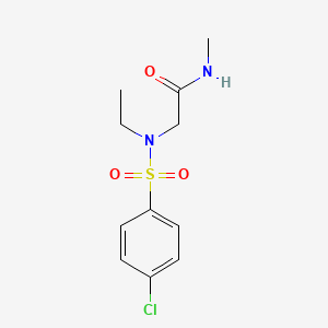 molecular formula C11H15ClN2O3S B5884836 N~2~-[(4-chlorophenyl)sulfonyl]-N~2~-ethyl-N~1~-methylglycinamide 