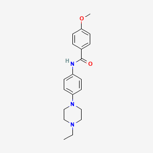 molecular formula C20H25N3O2 B5884841 N-[4-(4-ethylpiperazin-1-yl)phenyl]-4-methoxybenzamide 