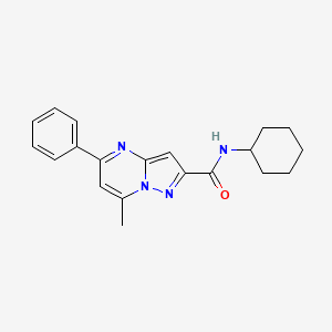 molecular formula C20H22N4O B5884863 N-cyclohexyl-7-methyl-5-phenylpyrazolo[1,5-a]pyrimidine-2-carboxamide 