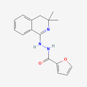 molecular formula C16H17N3O2 B5884914 N'-(3,3-dimethyl-3,4-dihydro-1-isoquinolinyl)-2-furohydrazide 