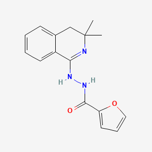 molecular formula C16H17N3O2 B5884914 N'-(3,3-dimethyl-4H-isoquinolin-1-yl)furan-2-carbohydrazide 