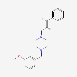 molecular formula C21H26N2O B5884925 1-(3-methoxybenzyl)-4-(3-phenyl-2-propen-1-yl)piperazine 