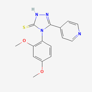 molecular formula C15H14N4O2S B5884935 4-(2,4-dimethoxyphenyl)-5-(4-pyridinyl)-4H-1,2,4-triazole-3-thiol 