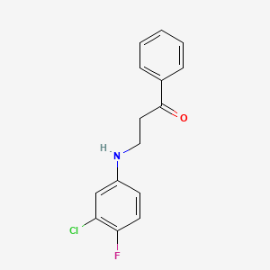 molecular formula C15H13ClFNO B5884945 3-[(3-chloro-4-fluorophenyl)amino]-1-phenyl-1-propanone 