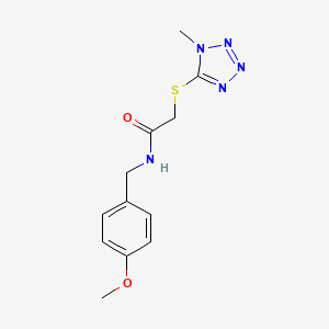 molecular formula C12H15N5O2S B5884950 N-(4-methoxybenzyl)-2-[(1-methyl-1H-tetrazol-5-yl)thio]acetamide 