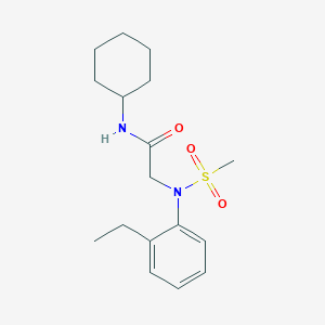 molecular formula C17H26N2O3S B5884998 N~1~-cyclohexyl-N~2~-(2-ethylphenyl)-N~2~-(methylsulfonyl)glycinamide 