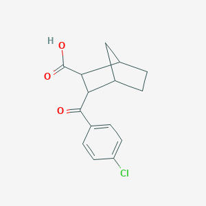 molecular formula C15H15ClO3 B058850 3-(4-Chlorobenzoyl)bicyclo[2.2.1]heptane-2-carboxylic acid CAS No. 1212074-43-5