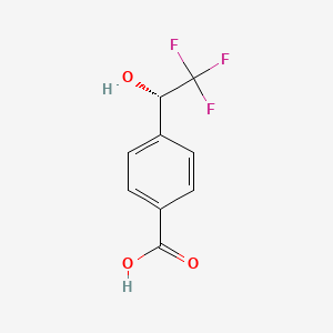 molecular formula C9H7F3O3 B588500 4-[(1S)-2,2,2-Trifluoro-1-hydroxyethyl]benzoic acid CAS No. 130534-97-3