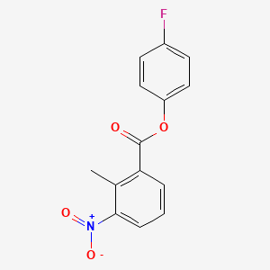 molecular formula C14H10FNO4 B5885011 4-fluorophenyl 2-methyl-3-nitrobenzoate 