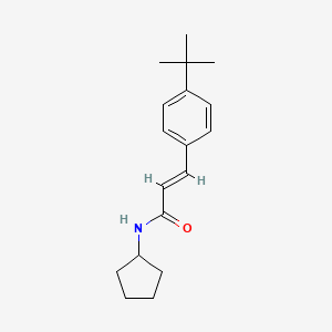 molecular formula C18H25NO B5885019 3-(4-tert-butylphenyl)-N-cyclopentylacrylamide 