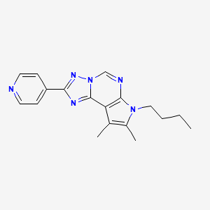 molecular formula C18H20N6 B5885025 7-butyl-8,9-dimethyl-2-(4-pyridinyl)-7H-pyrrolo[3,2-e][1,2,4]triazolo[1,5-c]pyrimidine 