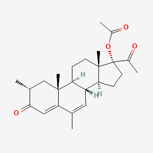 molecular formula C25H34O4 B588505 2α,6-二甲基-3,20-二氧孕-4,6-二烯-17-基乙酸酯 CAS No. 907193-65-1