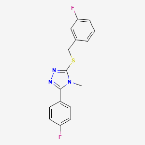 3-[(3-fluorobenzyl)thio]-5-(4-fluorophenyl)-4-methyl-4H-1,2,4-triazole