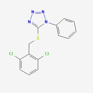 molecular formula C14H10Cl2N4S B5885056 5-[(2,6-dichlorobenzyl)thio]-1-phenyl-1H-tetrazole 