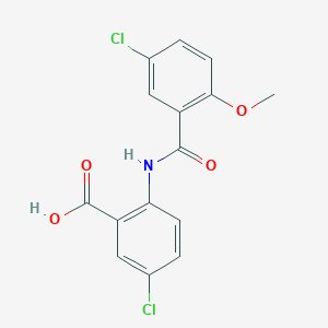 molecular formula C15H11Cl2NO4 B5885078 5-chloro-2-[(5-chloro-2-methoxybenzoyl)amino]benzoic acid 