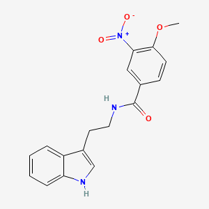 molecular formula C18H17N3O4 B5885082 N-[2-(1H-indol-3-yl)ethyl]-4-methoxy-3-nitrobenzamide 