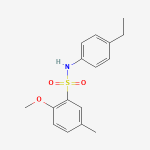 molecular formula C16H19NO3S B5885092 N-(4-ethylphenyl)-2-methoxy-5-methylbenzenesulfonamide 