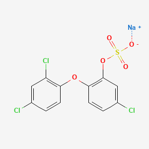 B588510 Sodium 5-chloro-2-(2,4-dichlorophenoxy)phenyl sulfate CAS No. 68508-18-9