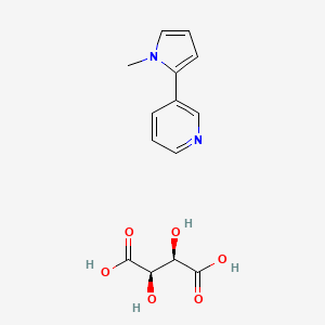 molecular formula C14H16N2O6 B588511 beta-Nicotyrine L-tartrate CAS No. 4315-37-1