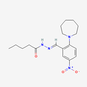 molecular formula C18H26N4O3 B5885124 N'-[2-(1-azepanyl)-5-nitrobenzylidene]pentanohydrazide 