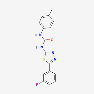 molecular formula C16H13FN4OS B5885129 N-[5-(3-fluorophenyl)-1,3,4-thiadiazol-2-yl]-N'-(4-methylphenyl)urea 