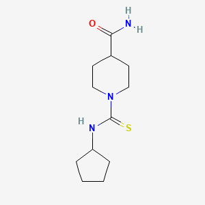 molecular formula C12H21N3OS B5885140 1-[(cyclopentylamino)carbonothioyl]-4-piperidinecarboxamide 
