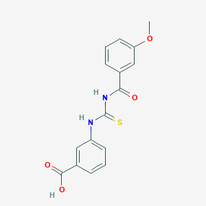 molecular formula C16H14N2O4S B5885143 3-({[(3-methoxybenzoyl)amino]carbonothioyl}amino)benzoic acid 