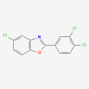 molecular formula C13H6Cl3NO B5885152 5-chloro-2-(3,4-dichlorophenyl)-1,3-benzoxazole 