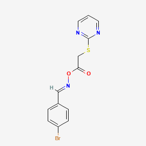 4-bromobenzaldehyde O-[2-(2-pyrimidinylthio)acetyl]oxime