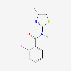 molecular formula C11H9IN2OS B5885211 2-iodo-N-(4-methyl-1,3-thiazol-2-yl)benzamide 