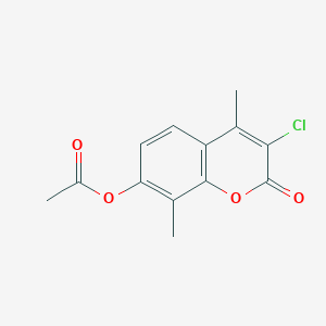 3-chloro-4,8-dimethyl-2-oxo-2H-chromen-7-yl acetate