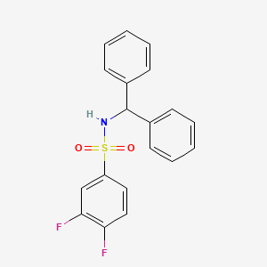N-(diphenylmethyl)-3,4-difluorobenzenesulfonamide
