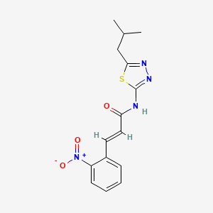 N-(5-isobutyl-1,3,4-thiadiazol-2-yl)-3-(2-nitrophenyl)acrylamide
