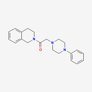 molecular formula C21H25N3O B5885255 2-[(4-phenyl-1-piperazinyl)acetyl]-1,2,3,4-tetrahydroisoquinoline 