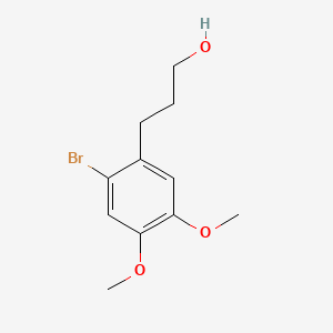 molecular formula C11H15BrO3 B588527 3-(2-Bromo-4,5-dimethoxyphenyl)propan-1-ol CAS No. 125593-63-7