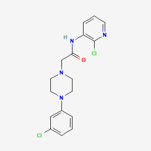 2-[4-(3-chlorophenyl)-1-piperazinyl]-N-(2-chloro-3-pyridinyl)acetamide