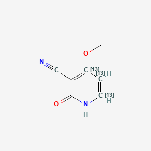 molecular formula C7H6N2O2 B588530 N-Demethyl Ricinine-13C3 CAS No. 1391053-00-1