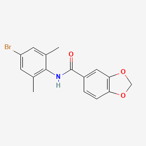 molecular formula C16H14BrNO3 B5885301 N-(4-bromo-2,6-dimethylphenyl)-1,3-benzodioxole-5-carboxamide 