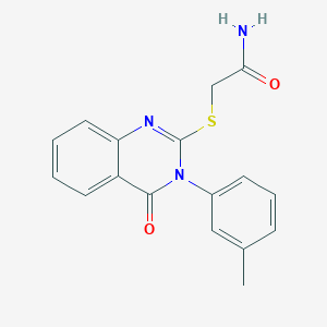 molecular formula C17H15N3O2S B5885315 2-{[3-(3-methylphenyl)-4-oxo-3,4-dihydro-2-quinazolinyl]thio}acetamide 