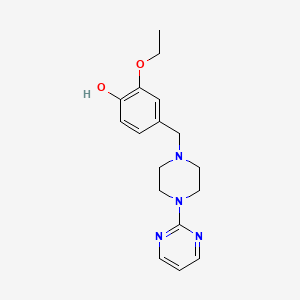 molecular formula C17H22N4O2 B5885321 2-ethoxy-4-{[4-(2-pyrimidinyl)-1-piperazinyl]methyl}phenol 