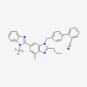 molecular formula C33H29N5 B588534 2-Descarboxy-2-cyano Telmisartan-d3 CAS No. 1794883-47-8