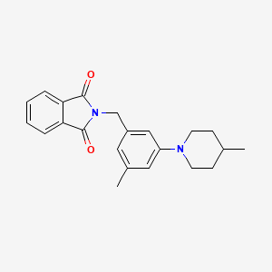 molecular formula C22H24N2O2 B5885343 2-[3-methyl-5-(4-methyl-1-piperidinyl)benzyl]-1H-isoindole-1,3(2H)-dione 