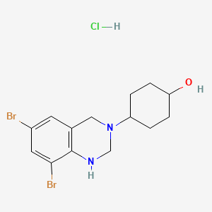 molecular formula C14H19Br2ClN2O B588535 trans-4-(6,8-dibromo-1,2-dihydroquinazolin-3(4H)-yl)cyclohexanol hydrochloride CAS No. 15942-08-2