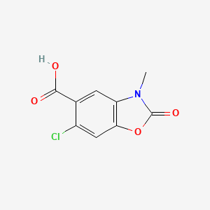 molecular formula C9H6ClNO4 B5885352 6-chloro-3-methyl-2-oxo-2,3-dihydro-1,3-benzoxazole-5-carboxylic acid 