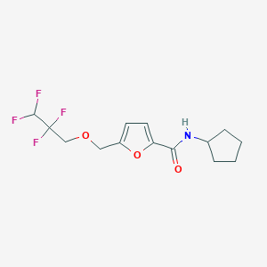 molecular formula C14H17F4NO3 B5885376 N-cyclopentyl-5-[(2,2,3,3-tetrafluoropropoxy)methyl]-2-furamide 