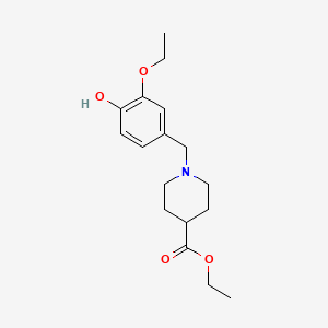 molecular formula C17H25NO4 B5885395 ethyl 1-(3-ethoxy-4-hydroxybenzyl)-4-piperidinecarboxylate 